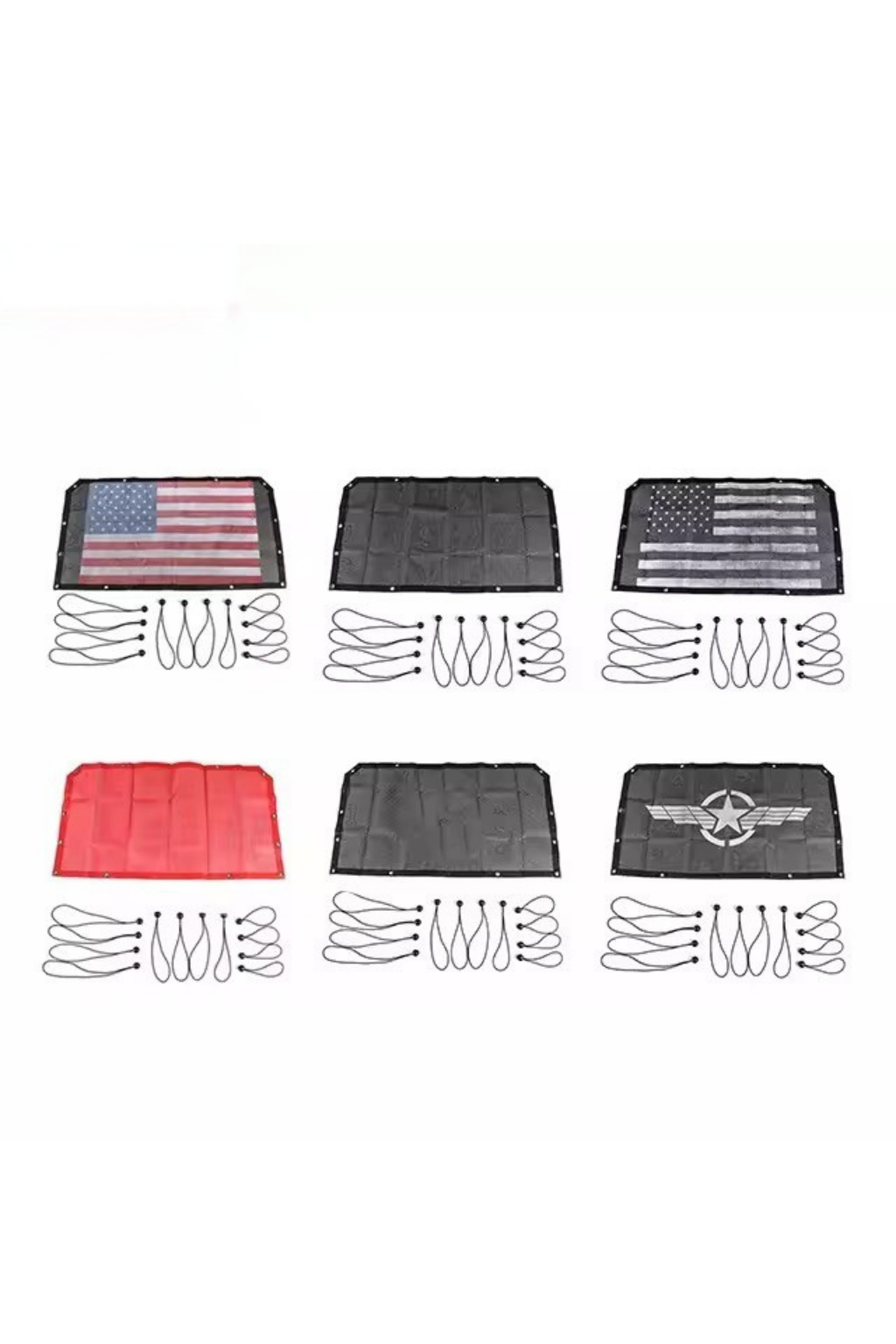 Jeep Gladiator & Wrangler AMERICAN FLAG Sunshade Mesh Roof Panel | U.S. Flag & Tactical Designs | UV Block | Fits 2007–2024 JKJeep Gladiator & Wrangler Sunshade Mesh Roof Panel | U.S. Flag & Tactical Designs | UV Block | Fits 2007–2024 JK JL JT |