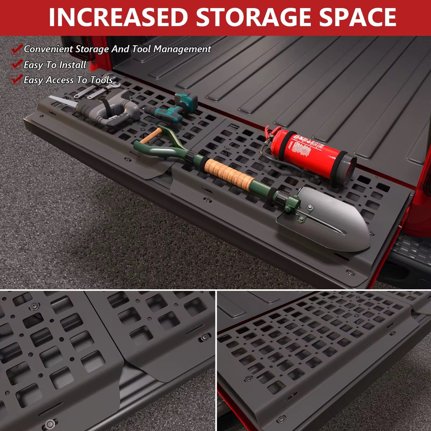 MOLLE bed panel Jeep Gladiator truck tailgate organizer