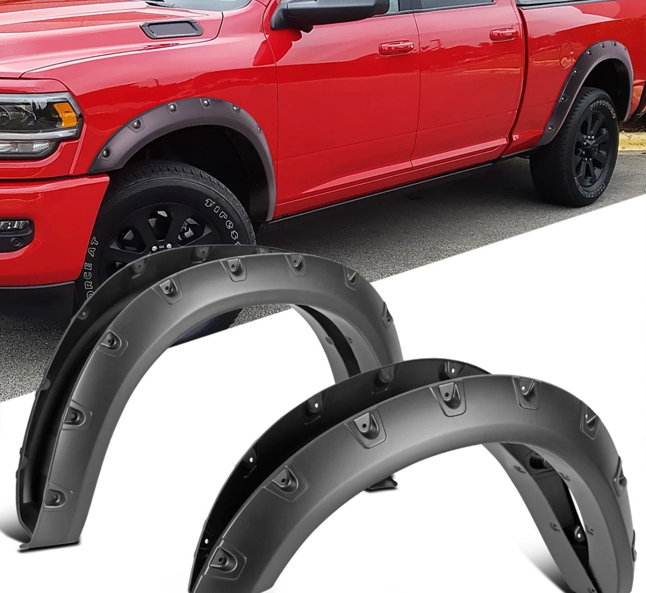 Dirt Road TRUKFITTERS™ “Charcoal” Bolt-on upgraded Fender Flares | Universal Fit - RAM Chevrolet Ford Toyota | OnTheSpot Installation INCLUDED - DFW | Nationwide US Fast Shipping