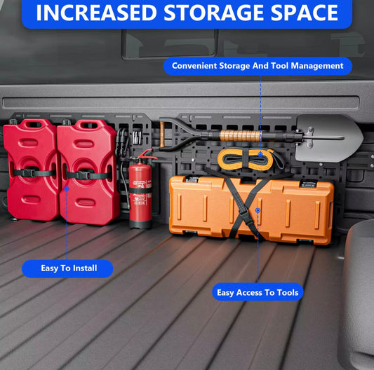 DIRT ROAD TRUKFITTERS™ Tailgate & Bed Wall MOLLE Panel Organizer | Tactical Storage | Universal Fit for All Trucks & Jeep Gladiator