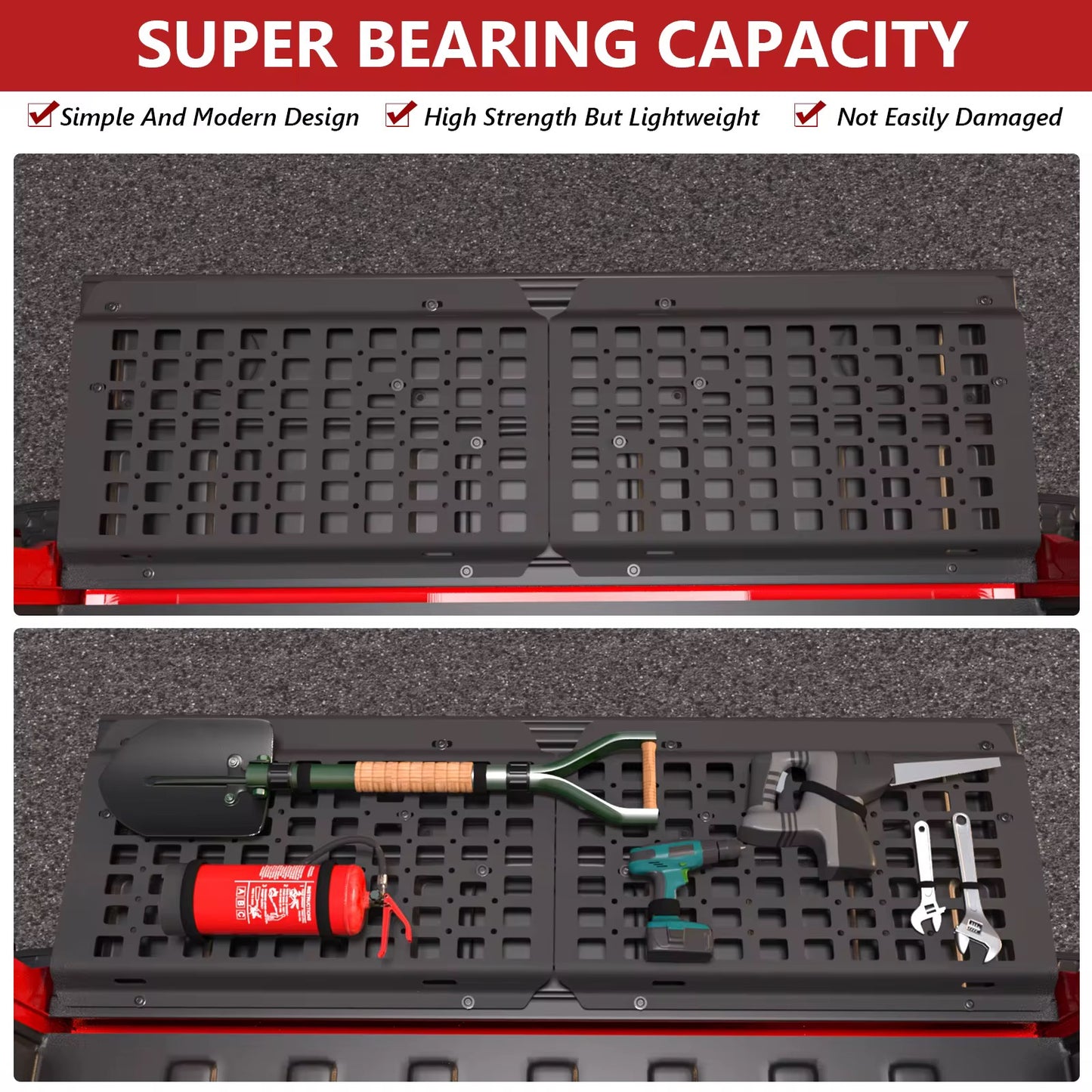 MOLLE bed panel Jeep Gladiator truck tailgate organizer