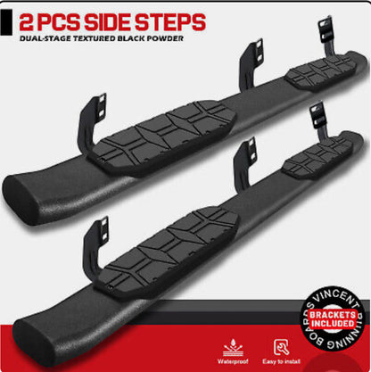 Polished Chrome Rectangular Step Bars  Full Length Grip Pads | Mobile Install in DFW!