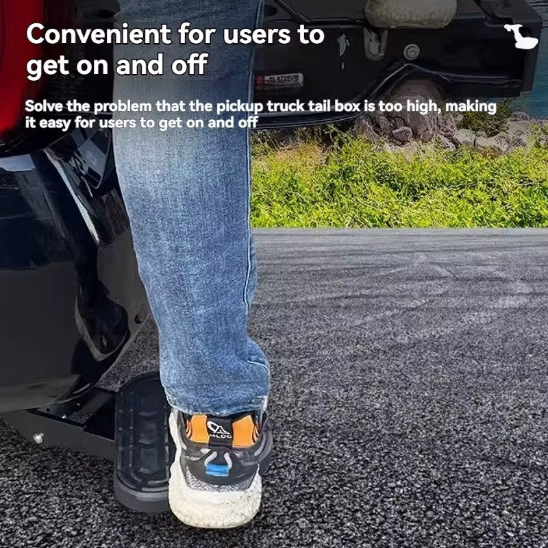 Dirt Road TRUKFITTERS™ Foldable Rear Bumper Bed Step – Universal Fit for Pickup Trucks | NEXT-DAY INSTALL in DFW