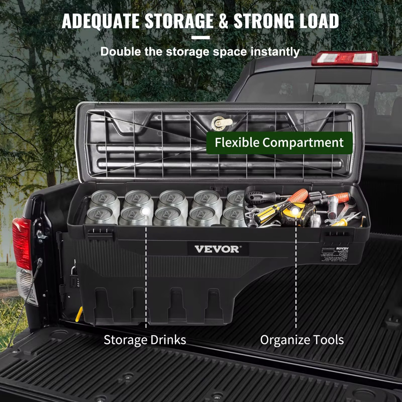 Swing-Out Truck Bed Toolbox by DIRT ROAD TRUKFITTERS™ | Lockable | Quick Access | Universal Fit