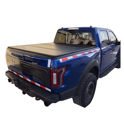 Hard Tri-Fold Tonneau Cover w/ Built-In LED Lights | Heavy-Duty Aluminum | Lockable & Weather-Sealed