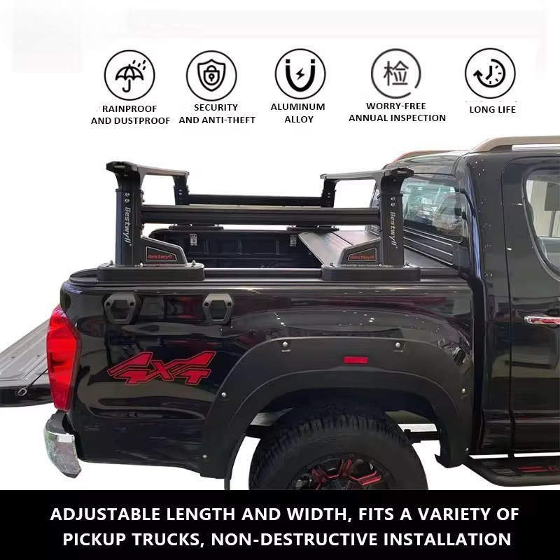 Dirt Road TRUKFITTERS™ Low-Profile Ladder Rack – Bed Cover Compatible | Aluminum Adjustable | Installed Next-Day DFW