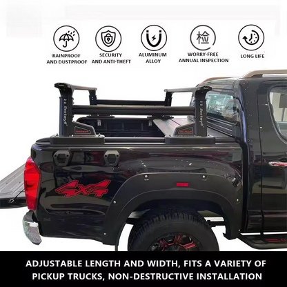 Dirt Road TRUKFITTERS™ Low-Profile Ladder Rack – Bed Cover Compatible | Aluminum Adjustable | Installed Next-Day DFW