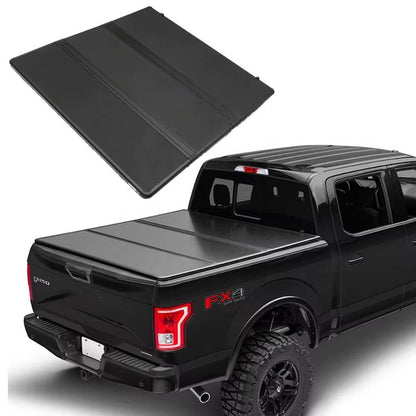 Hard Tri-Fold Tonneau Cover w/ Built-In LED Lights | Heavy-Duty Aluminum | Lockable & Weather-Sealed