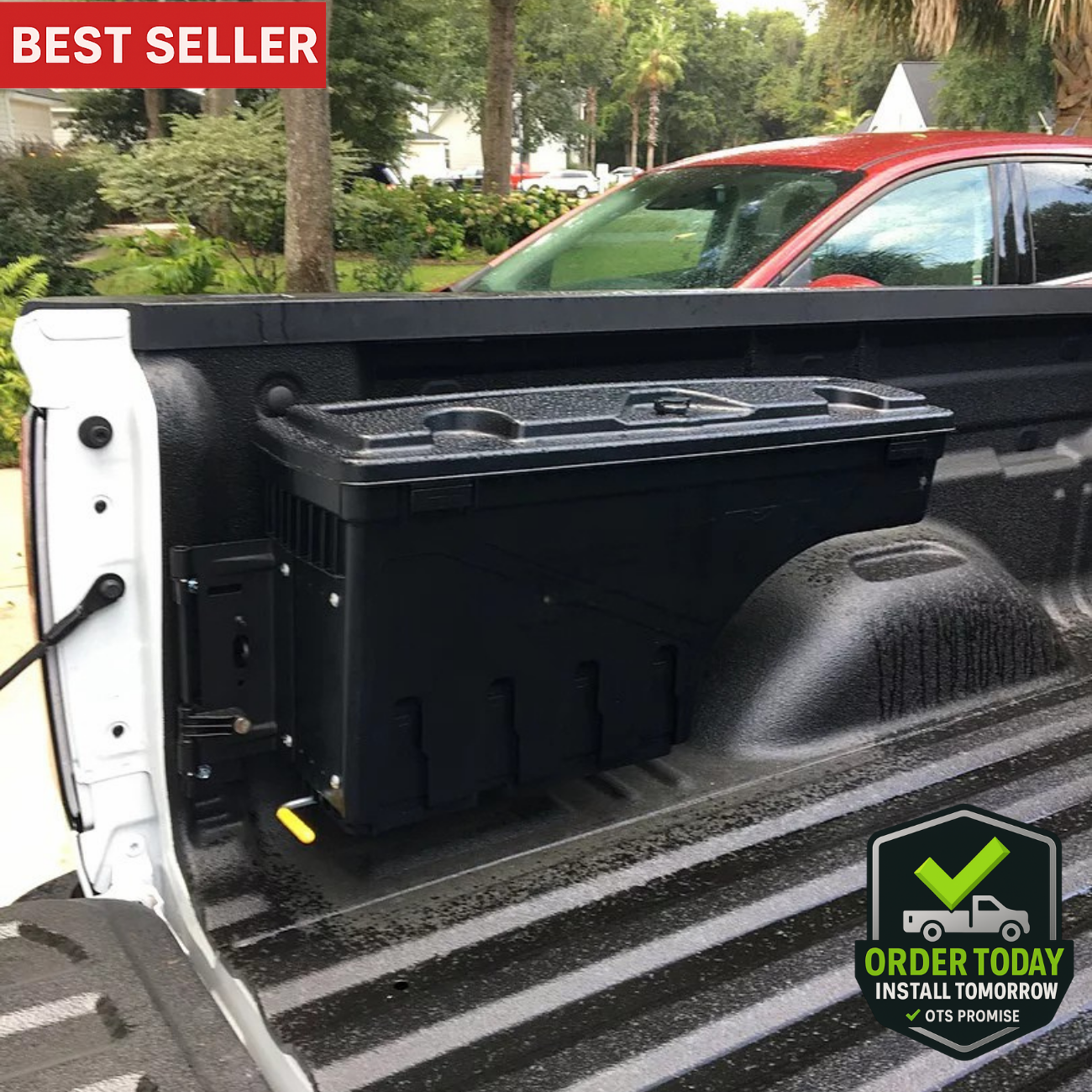 Swing-Out Truck Bed Toolbox by DIRT ROAD TRUKFITTERS™ | Lockable | Quick Access | Universal Fit