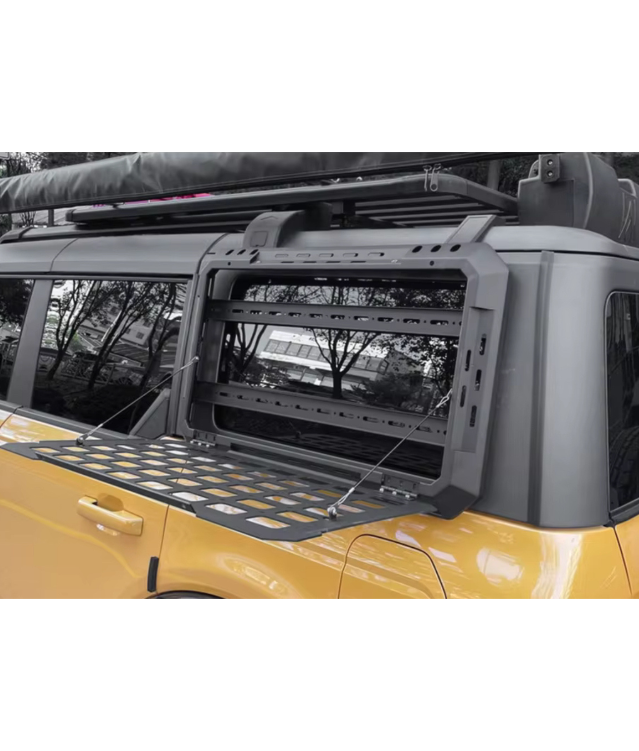 Jeep & Bronco Rear Window MOLLE Panel Mount – Fits Gas/Water Tank Attachments – Heavy-Duty Off-Road Storage Panel | OTSBedlinersDFW