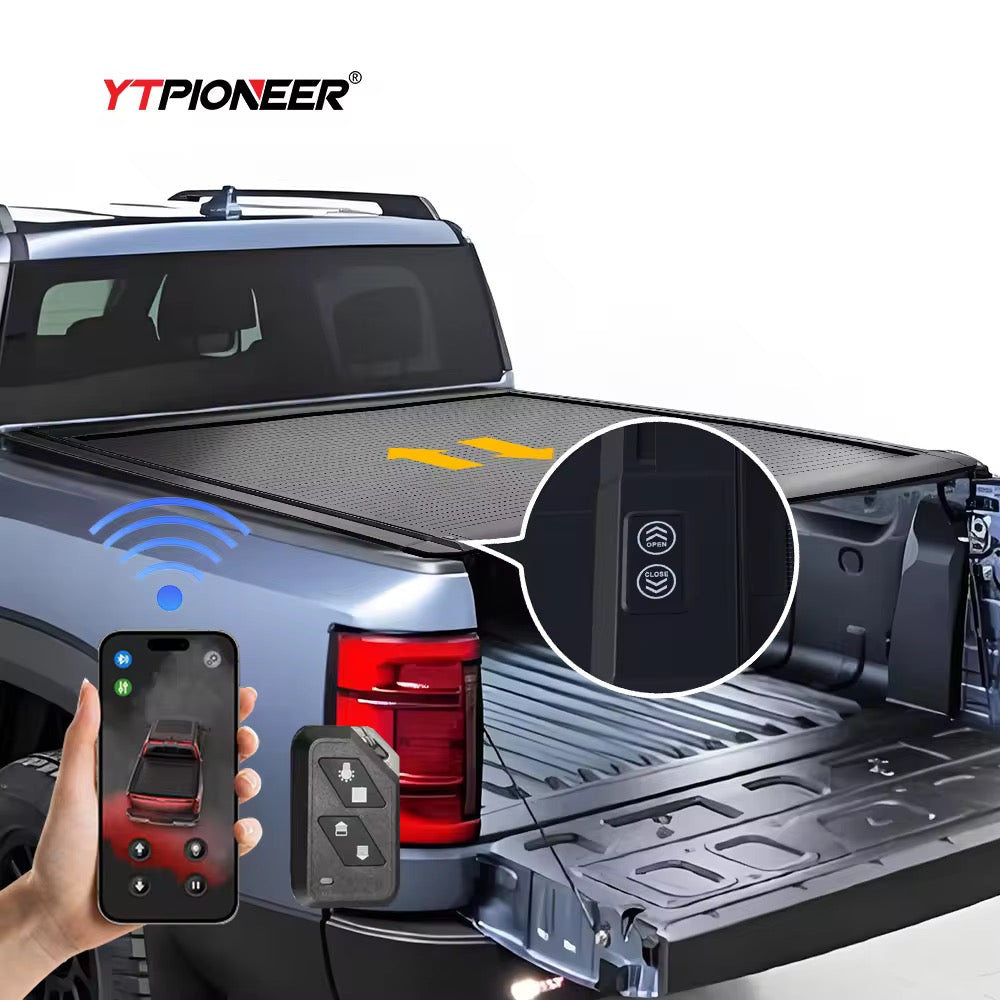 Motorized Retractable Bed Cover w/ Phone App + Key Fob | Flush Fit |NATIONWIDE SHIPPING| Fits Ford RAM Chevy Toyota | FREE DFW Install