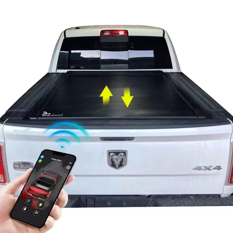 Motorized Retractable Bed Cover w/ Phone App + Key Fob | Flush Fit |NATIONWIDE SHIPPING| Fits Ford RAM Chevy Toyota | FREE DFW Install