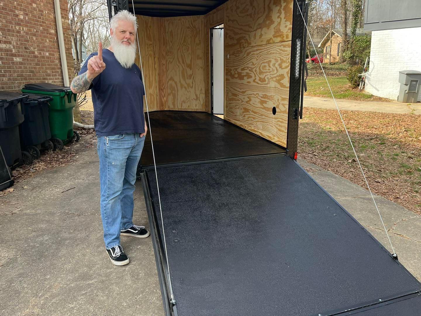 interior enclosed trailer floors spray-on bedliner service by otsbedlinersdfw.com near Dallas, Texas.