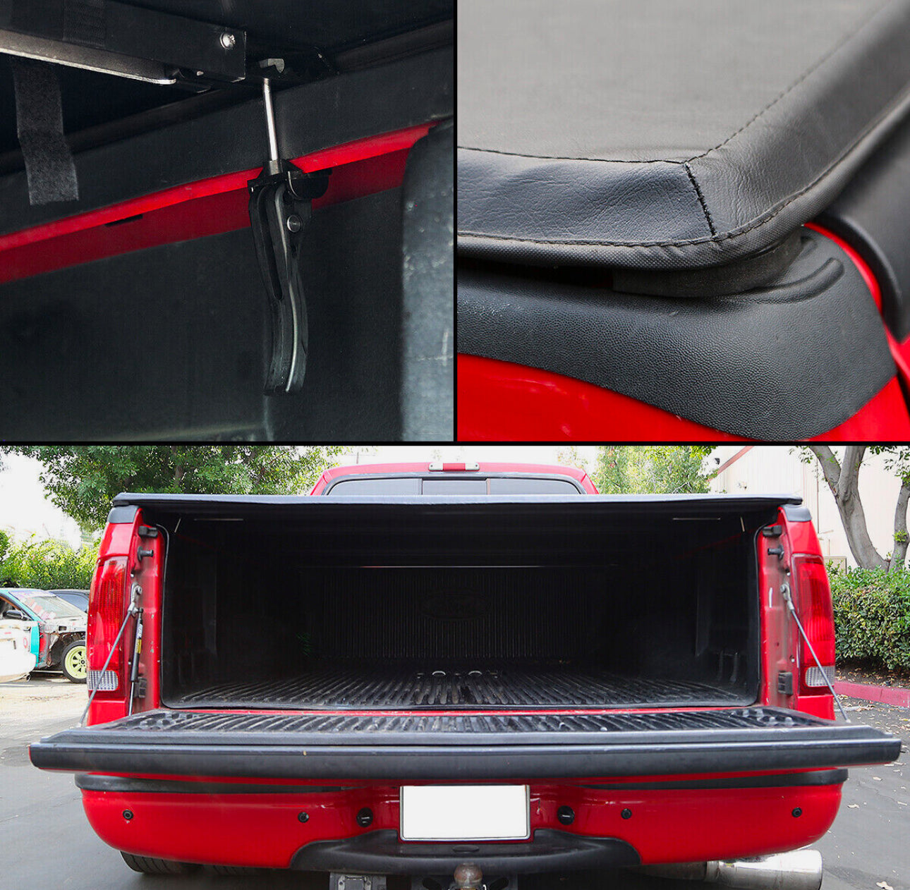 installed soft trifold truck bed cover by otsbedlinersdfw.com truck accessory